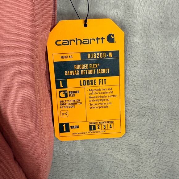 Carhartt Womens Small Iconic Crawford Detroit Jacket Rose Tint NEW - Picture 9 of 11